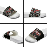 New Zealand Darts Personalized Hei Manaia Slide Sandals Classic Kowhaiwhai LT7 - Polynesian Pride