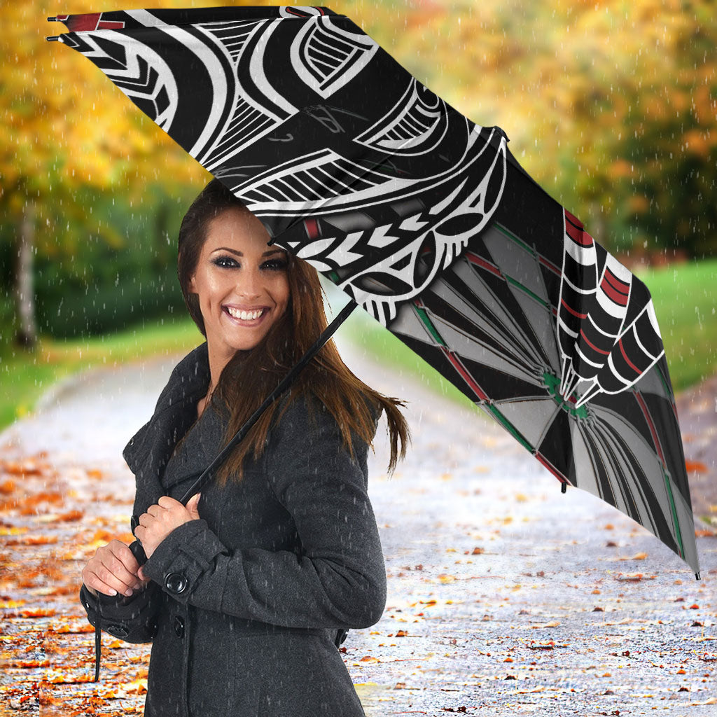 New Zealand Darts Personalized Hei Manaia Umbrella Classic Kowhaiwhai LT7 - Polynesian Pride