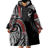 New Zealand Darts Personalized Hei Manaia Wearable Blanket Hoodie Classic Kowhaiwhai LT7 - Polynesian Pride