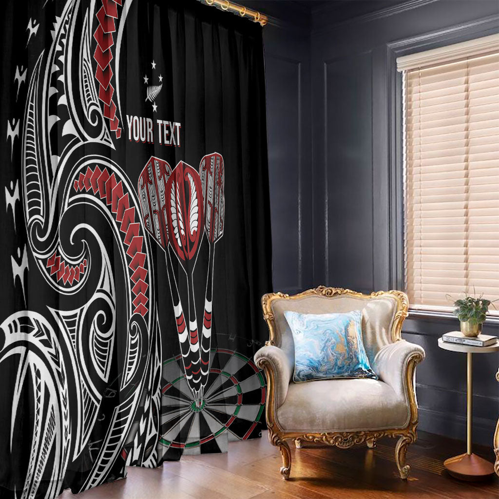 New Zealand Darts Personalized Hei Manaia Window Curtain Classic Kowhaiwhai LT7 - Polynesian Pride