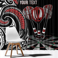New Zealand Darts Personalized Hei Manaia Window Curtain Classic Kowhaiwhai LT7 - Polynesian Pride