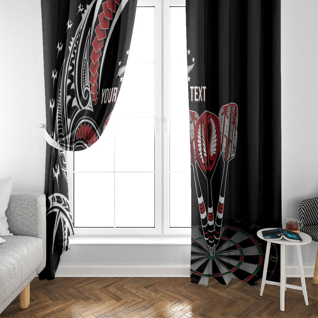 New Zealand Darts Personalized Hei Manaia Window Curtain Classic Kowhaiwhai LT7 - Polynesian Pride