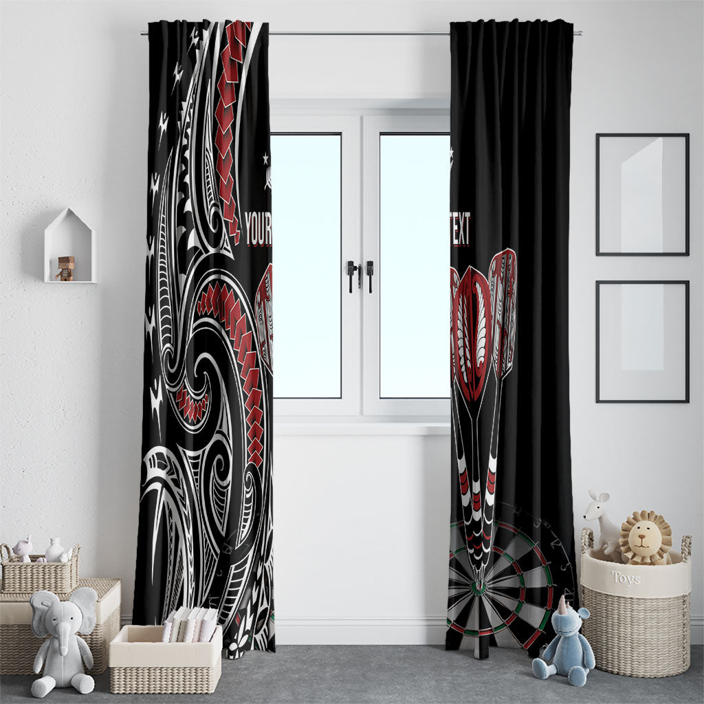New Zealand Darts Personalized Hei Manaia Window Curtain Classic Kowhaiwhai LT7 - Polynesian Pride