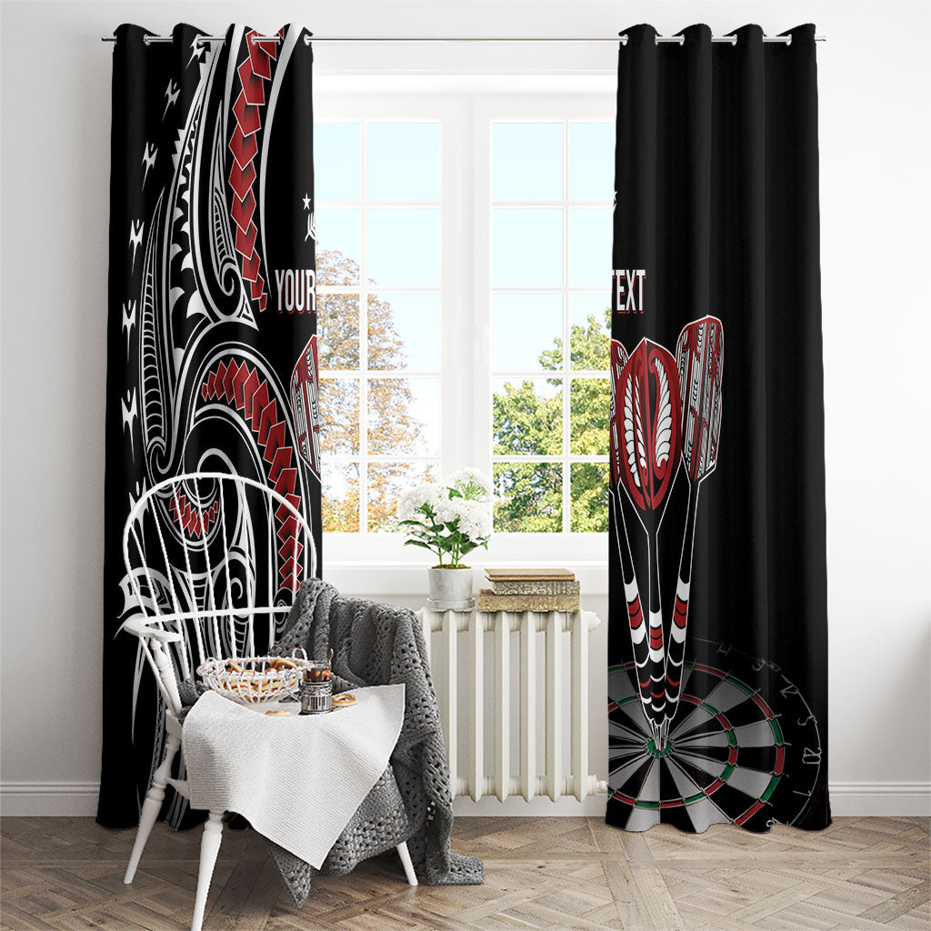 New Zealand Darts Personalized Hei Manaia Window Curtain Classic Kowhaiwhai LT7 - Polynesian Pride
