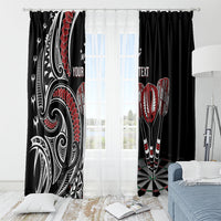 New Zealand Darts Personalized Hei Manaia Window Curtain Classic Kowhaiwhai LT7 - Polynesian Pride