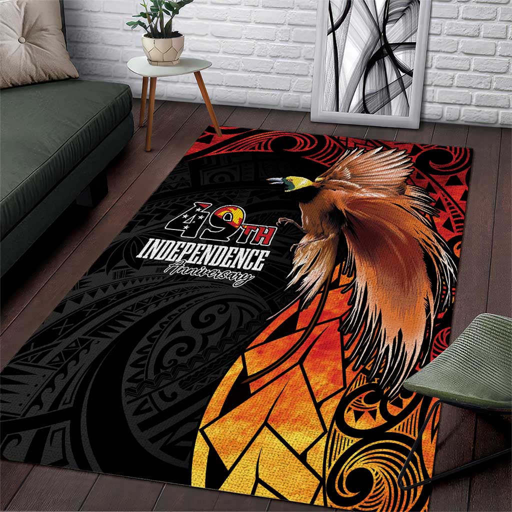 Papua New Guinea Area Rug Grunge Style 49th Independence Anni