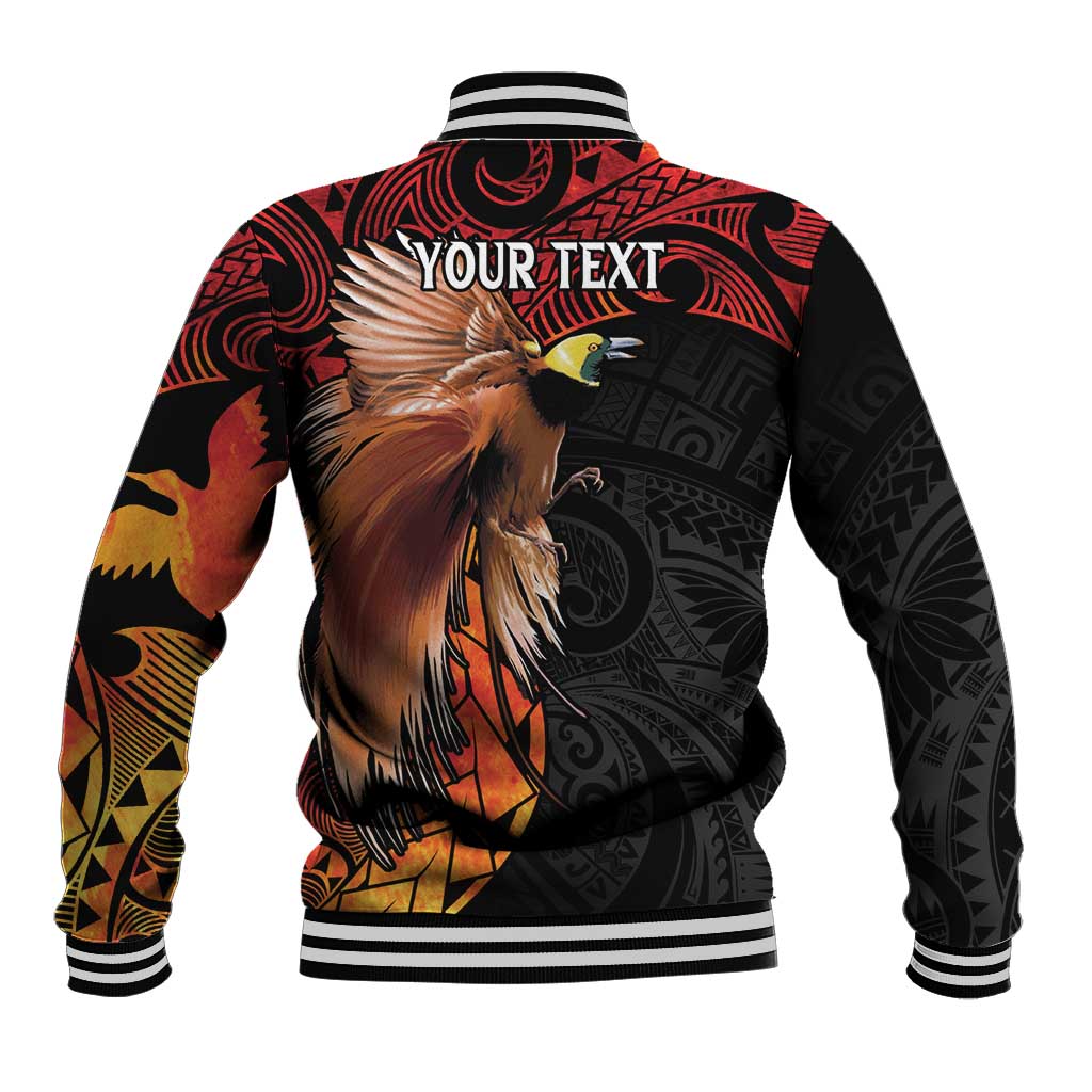 Papua New Guinea Personalised Baseball Jacket Grunge Style 49th Independence Anni LT7 - Polynesian Pride