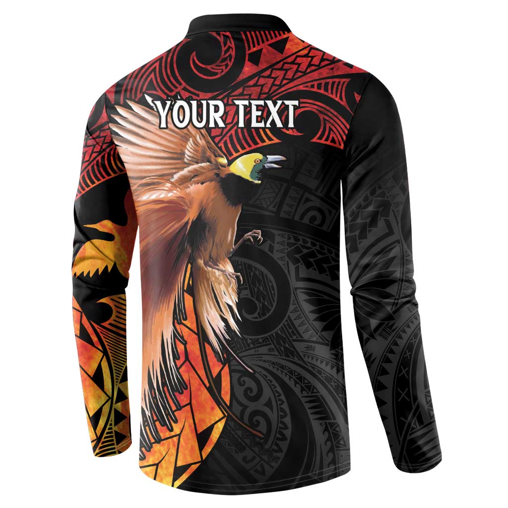 Papua New Guinea Personalised Button Sweatshirt Grunge Style 49th Independence Anni LT7 - Polynesian Pride