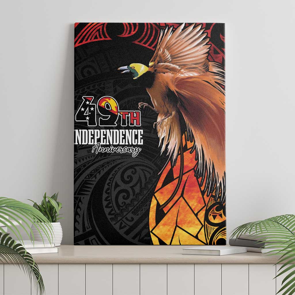 Papua New Guinea Canvas Wall Art Grunge Style 49th Independence Anni LT7 - Polynesian Pride