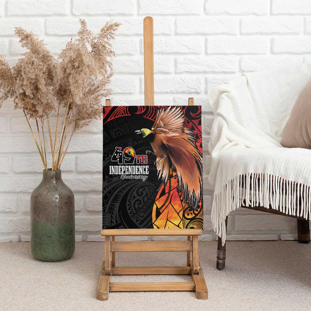 Papua New Guinea Canvas Wall Art Grunge Style 49th Independence Anni LT7 - Polynesian Pride