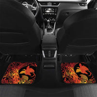 Papua New Guinea Car Mats Grunge Style 49th Independence Anni LT7 Set 2pcs - Back Black Red - Polynesian Pride