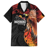 Papua New Guinea Personalised Family Matching Short Sleeve Bodycon Dress and Hawaiian Shirt Grunge Style 49th Independence Anni