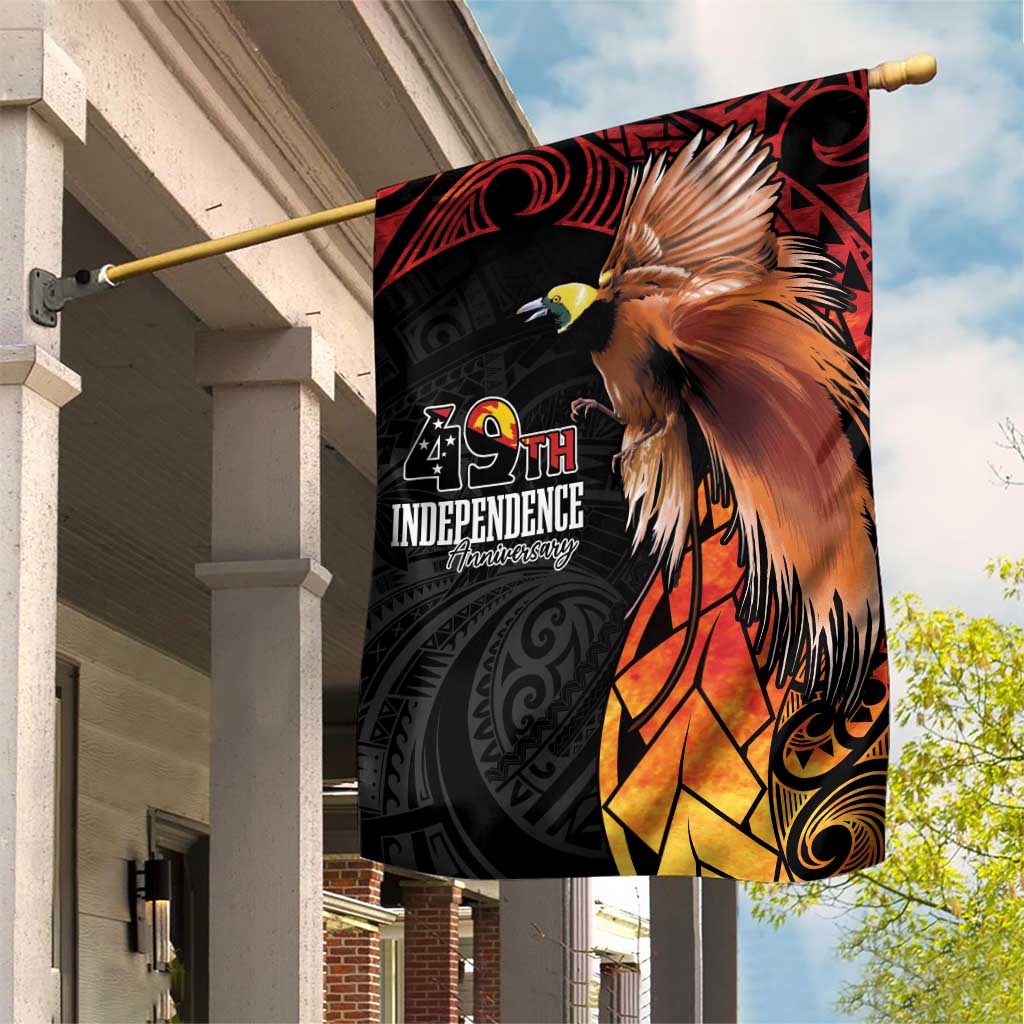 Papua New Guinea Garden Flag Grunge Style 49th Independence Anni LT7 House Flag Black Red - Polynesian Pride
