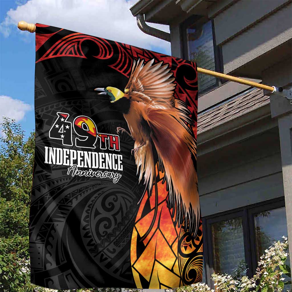 Papua New Guinea Garden Flag Grunge Style 49th Independence Anni LT7 - Polynesian Pride
