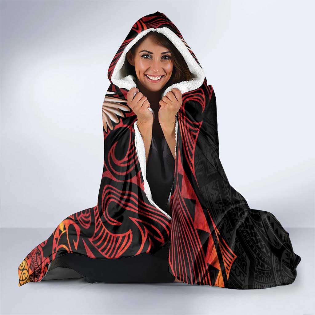 Papua New Guinea Hooded Blanket Grunge Style 49th Independence Anni LT7 - Polynesian Pride