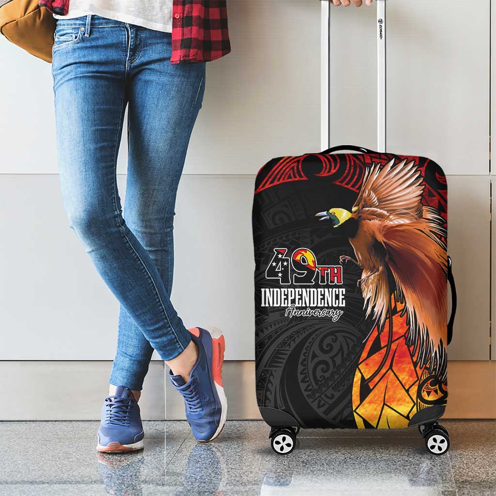 Papua New Guinea Luggage Cover Grunge Style 49th Independence Anni