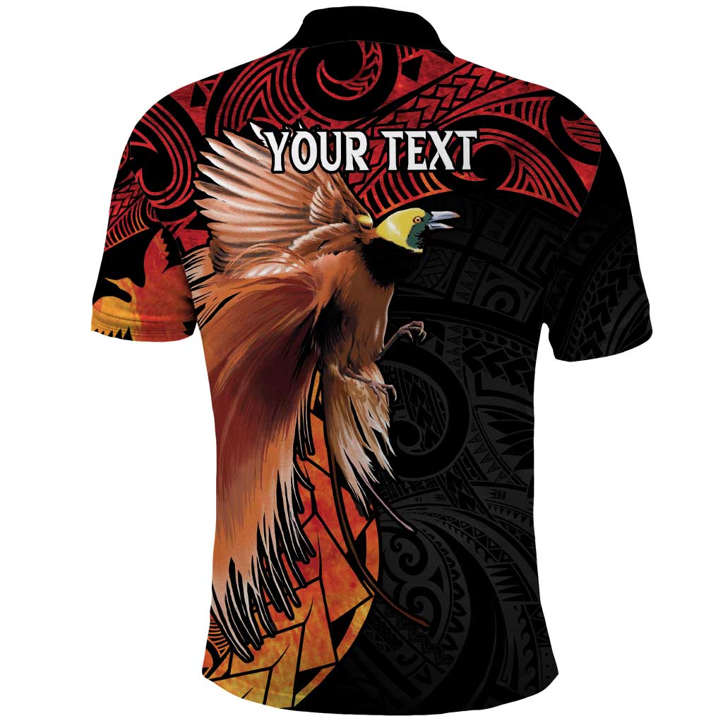 Papua New Guinea Personalised Polo Shirt Grunge Style 49th Independence Anni