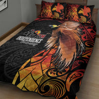 Papua New Guinea Quilt Bed Set Grunge Style 49th Independence Anni LT7 - Polynesian Pride