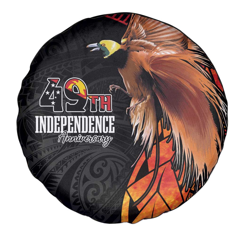 Papua New Guinea Spare Tire Cover Grunge Style 49th Independence Anni LT7 - Polynesian Pride