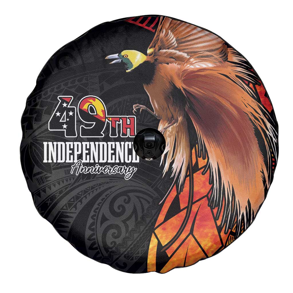 Papua New Guinea Spare Tire Cover Grunge Style 49th Independence Anni LT7 - Polynesian Pride