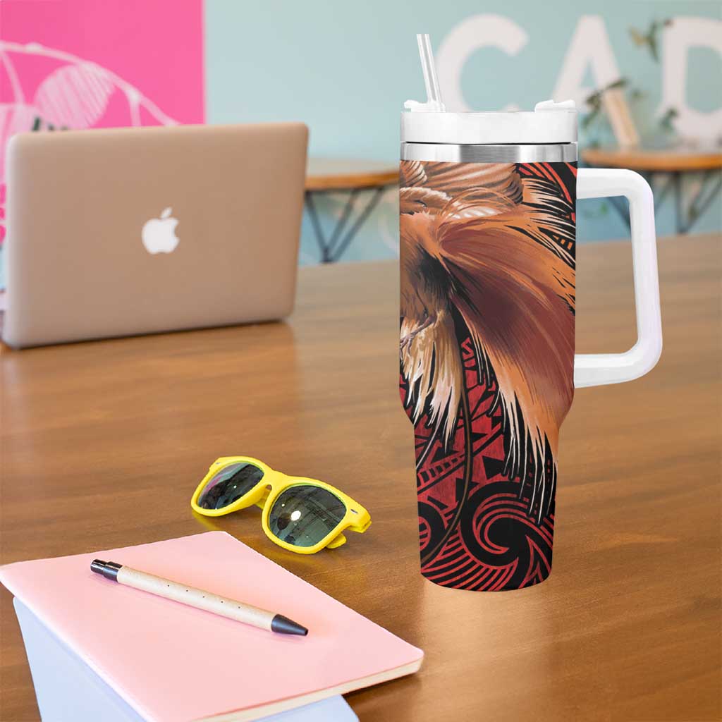 Papua New Guinea Tumbler With Handle Grunge Style 49th Independence Anni LT7 - Polynesian Pride