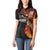 Papua New Guinea Personalised Women Polo Shirt Grunge Style 49th Independence Anni