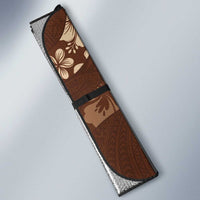 Aloha Hawaii Floral Tapa Auto Sun Shade Patchwork Mocha LT7 - Polynesian Pride