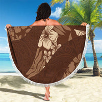 Aloha Hawaii Floral Tapa Beach Blanket Patchwork Mocha LT7 - Polynesian Pride