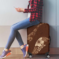 Aloha Hawaii Floral Tapa Luggage Cover Patchwork Mocha - Polynesian Pride