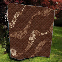 Aloha Hawaii Floral Tapa Quilt Patchwork Mocha - Polynesian Pride