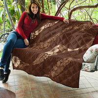 Aloha Hawaii Floral Tapa Quilt Patchwork Mocha - Polynesian Pride