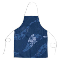 Aloha Hawaii Floral Tapa Apron Patchwork Navy LT7 Navy - Polynesian Pride