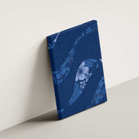 Aloha Hawaii Floral Tapa Canvas Wall Art Patchwork Navy LT7 - Polynesian Pride