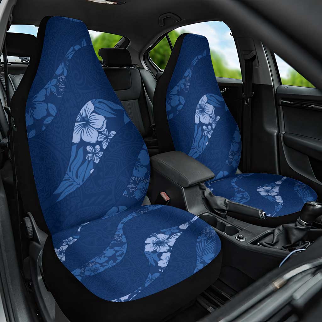 Aloha Hawaii Floral Tapa Car Seat Cover Patchwork Navy - Polynesian Pride