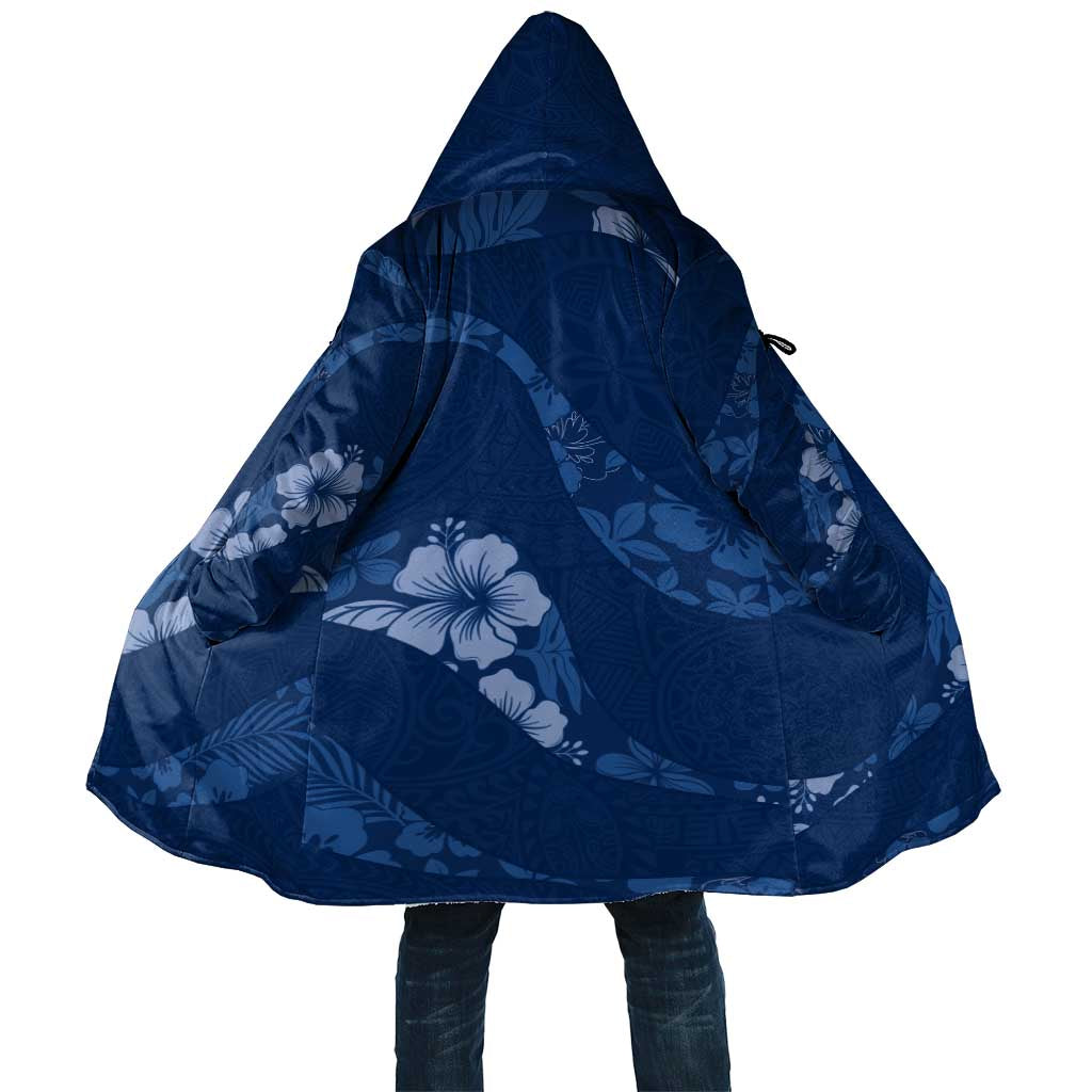 Aloha Hawaii Floral Tapa Cloak Patchwork Navy - Polynesian Pride