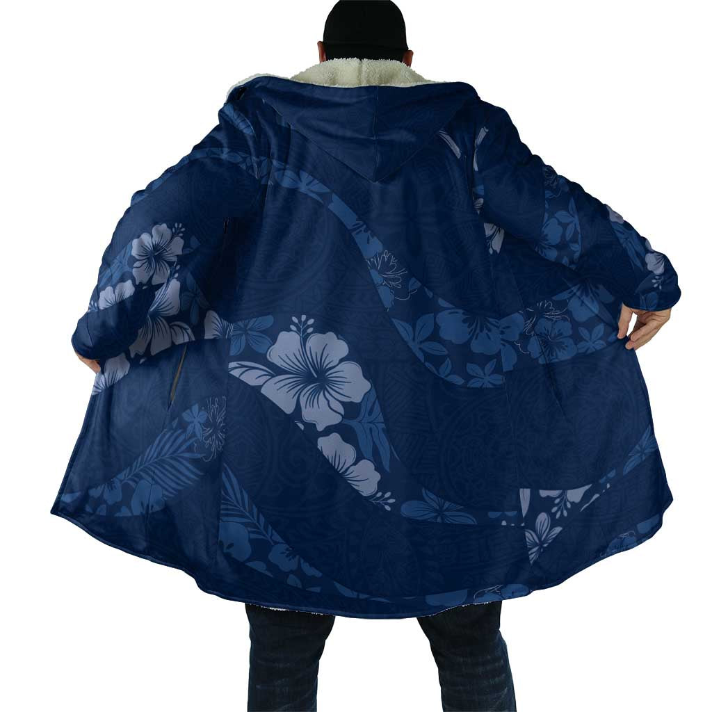 Aloha Hawaii Floral Tapa Cloak Patchwork Navy - Polynesian Pride