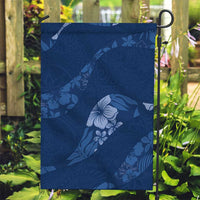 Aloha Hawaii Floral Tapa Garden Flag Patchwork Navy - Polynesian Pride
