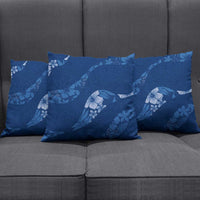 Aloha Hawaii Floral Tapa Pillow Cover Patchwork Navy - Polynesian Pride