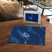 Aloha Hawaii Floral Tapa Puzzle Patchwork Navy LT7 - Polynesian Pride