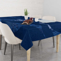 Aloha Hawaii Floral Tapa Tablecloth Patchwork Navy LT7 - Polynesian Pride