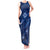Aloha Hawaii Floral Tapa Tank Maxi Dress Patchwork Navy - Polynesian Pride