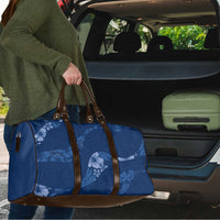 Aloha Hawaii Floral Tapa Travel Bag Patchwork Navy - Polynesian Pride