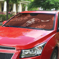 Aloha Hawaii Floral Tapa Auto Sun Shade Patchwork Crimson LT7 - Polynesian Pride