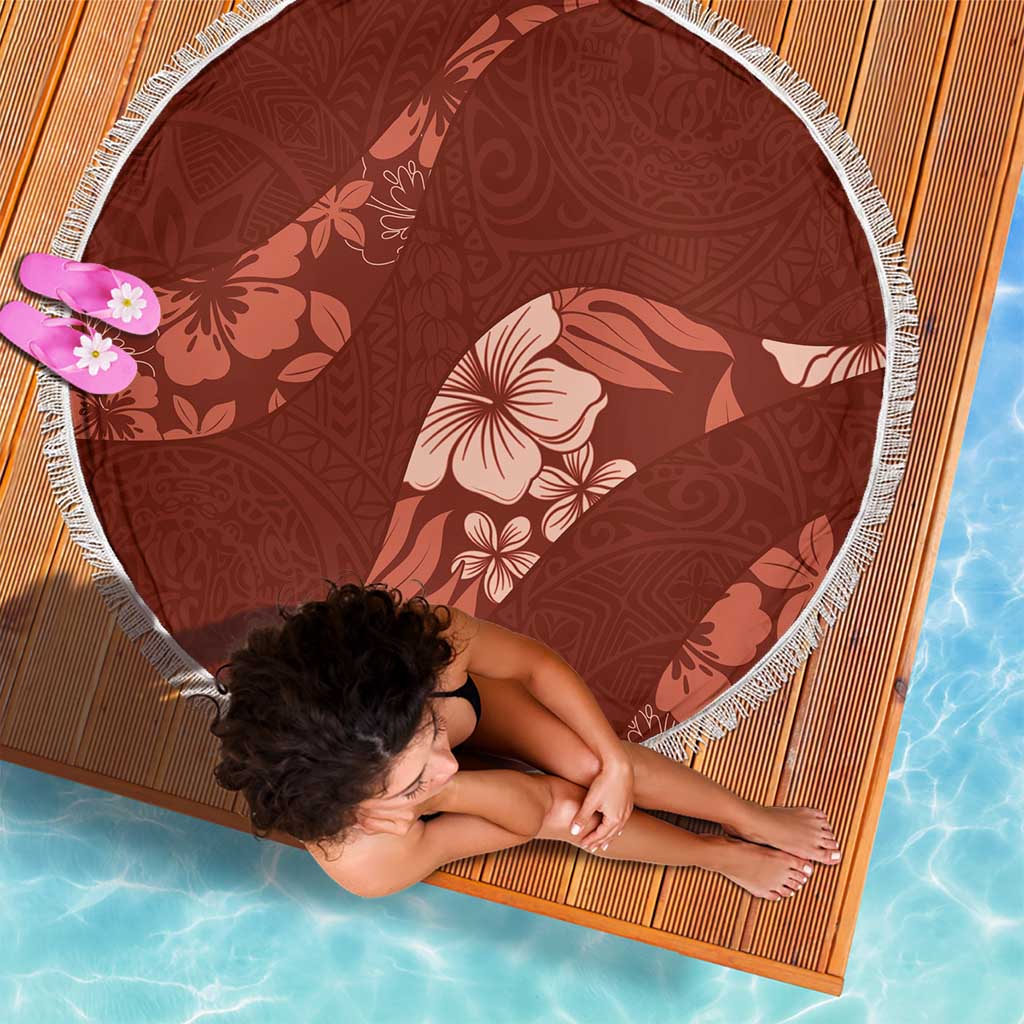Aloha Hawaii Floral Tapa Beach Blanket Patchwork Crimson LT7 - Polynesian Pride