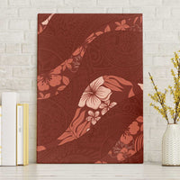 Aloha Hawaii Floral Tapa Canvas Wall Art Patchwork Crimson LT7 Without Frame Crimson - Polynesian Pride