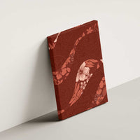 Aloha Hawaii Floral Tapa Canvas Wall Art Patchwork Crimson LT7 - Polynesian Pride