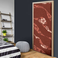 Aloha Hawaii Floral Tapa Door Cover Patchwork Crimson LT7 - Polynesian Pride
