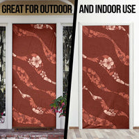 Aloha Hawaii Floral Tapa Door Cover Patchwork Crimson LT7 - Polynesian Pride