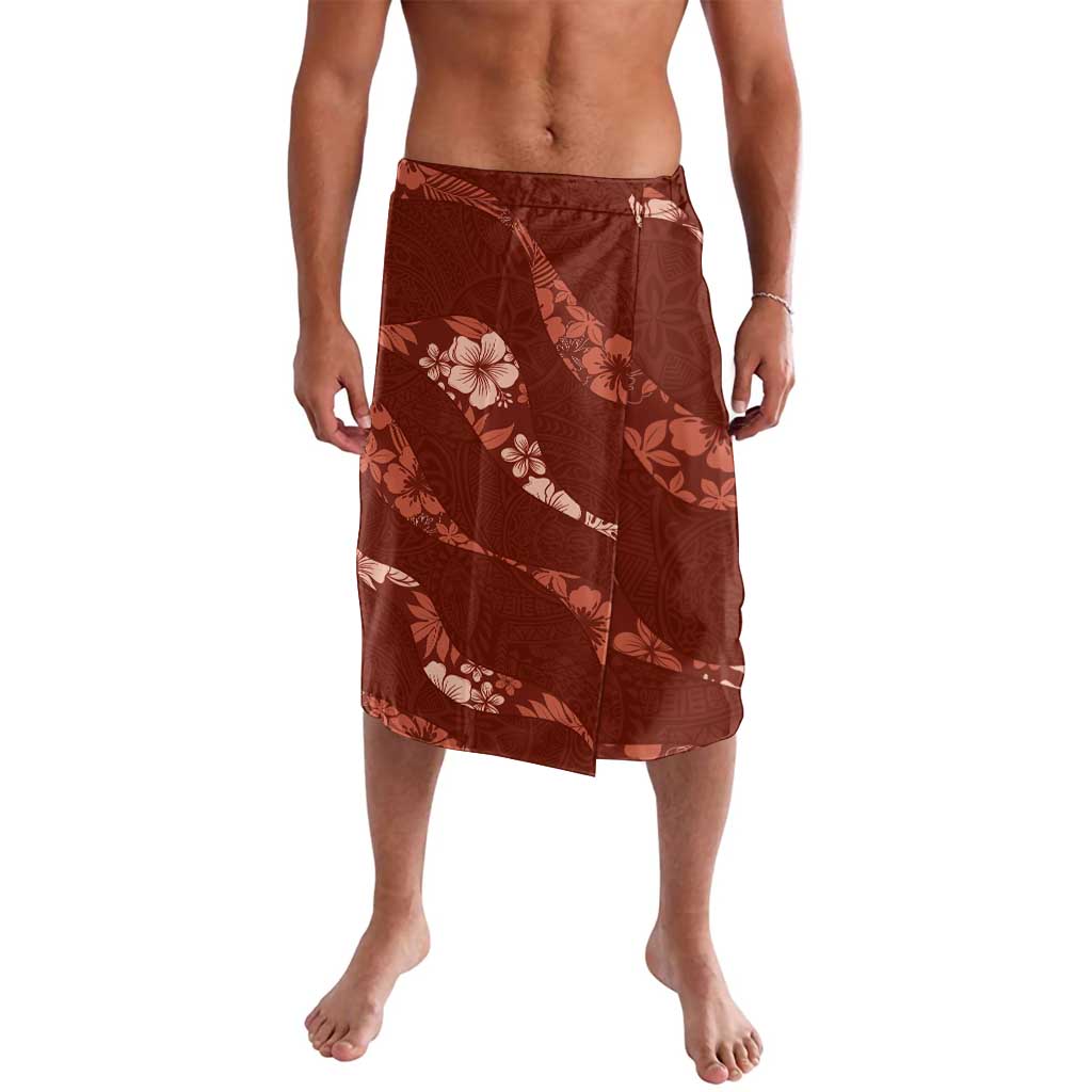 Aloha Hawaii Floral Tapa Lavalava Patchwork Crimson - Polynesian Pride