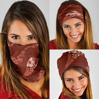 Aloha Hawaii Floral Tapa Neck Gaiter Patchwork Crimson - Polynesian Pride